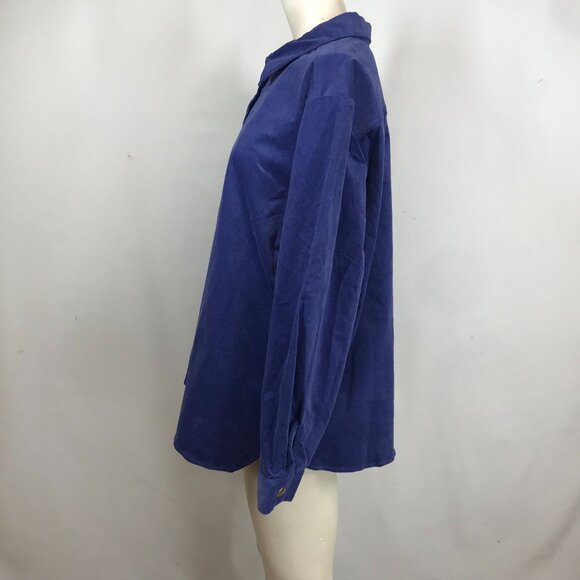 APPLESEED'S - WOMENS PETITE XL -BLUE LONG SLEEVE BUTTON COLLARED SHIRT - Picture 6 of 9